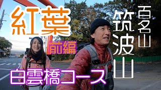 【筑波山】紅葉季節　女体山頂　白雲橋コース　パワースポットを見ながらのんびり登山を楽しんできました。「前編」