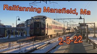 MBTA 1810 at Mansfield, Ma 2-5-22