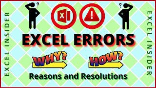 Excel Errors | All Errors in Excel with Solutions | N/A, REF!, VALUE!, DIV/0!, NUM!, NAME?, NULL!