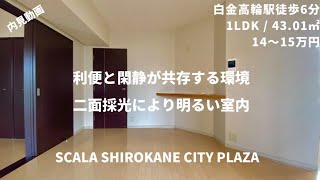 【高級物件】白金商店街の真ん中！広々とした明るい室内の1LDK！『Scala Shirokane City Plaza』 / スカーラ白金シティプラザ