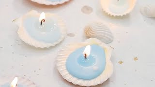 DIY  Shell Candles for Relaxation＊海のムードをお部屋でも♡ゆらゆら揺れる「貝殻キャンドル」で癒しの空間を演出しよう