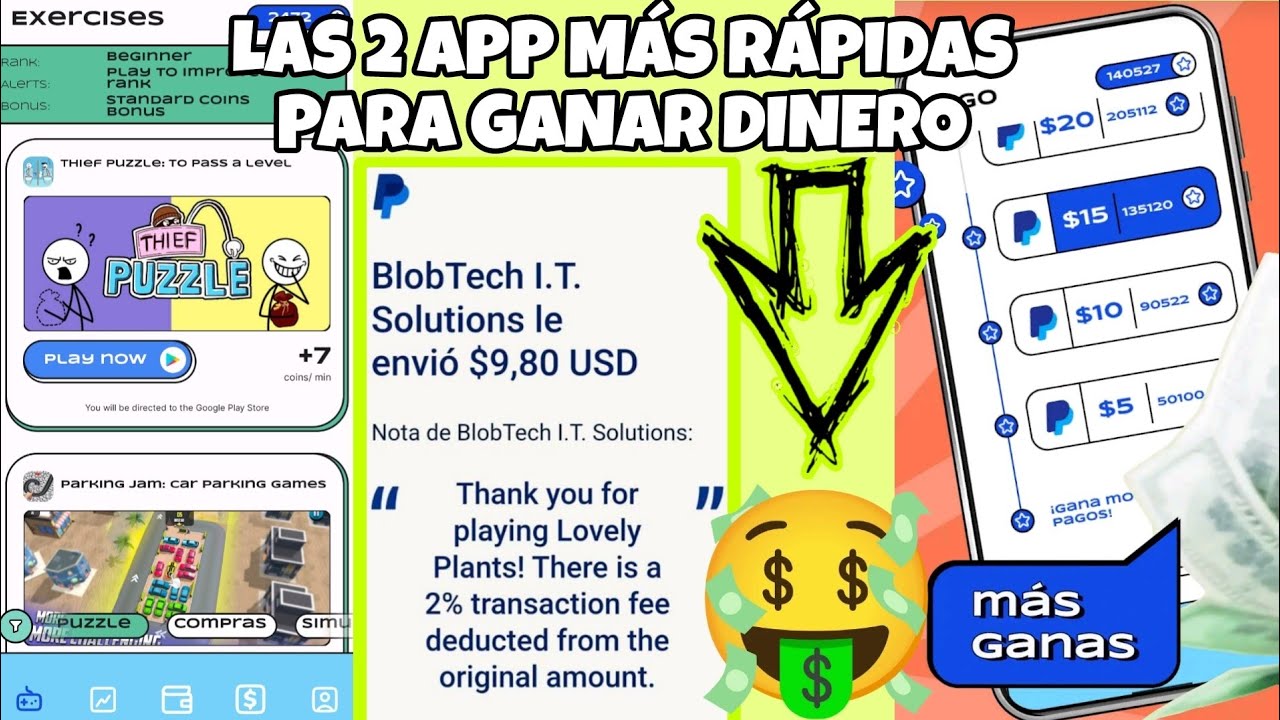 INCREÍBLE 😱 LAS 3 APP MÁS RÁPIDAS PARA GANAR DINERO A PAYPAL FACIL 🤑🔥 ...