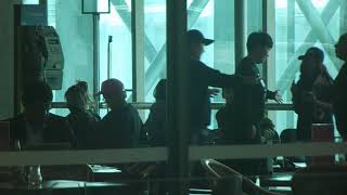 Fan tries to talk to Somin - Kard in Chile ( Airport Concepción)