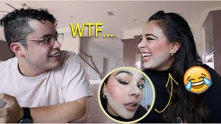 I did my makeup HORRIBLY wrong to see how my husband would react!