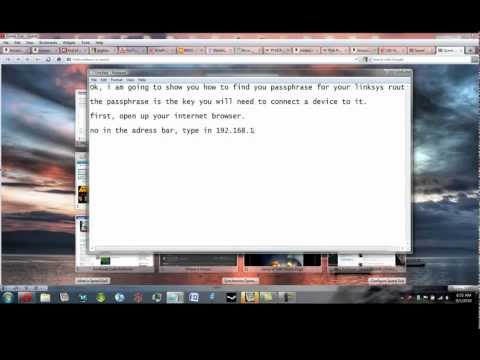 How to find you passcode/password on a Linksys router How to find you passcode/password on a Linksys router