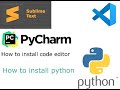 How to install python and then install a coding studio