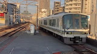 JR西日本 221系 NA416編成 大和路快速加茂行 野田駅 通過