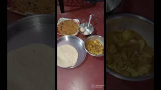 ରୋଟି,ମିଠା, ଆଳୁ ପରଟା, ସୋୟାବିନ ତରକାରୀ(roti, mitha, aalu paratha, soyabin alu curry)