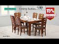 15% discount for damro dining suites