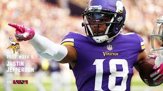 Every Justin Jefferson Catch from the Minnesota Vikings Game Against the Arizona Cardinals in Week 8