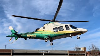 N901LF - LifeFlight of Maine Leonardo AW109SP taking off from CMMC - Saturday 5/7/2022