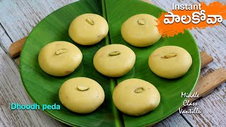 పాలకోవా || HOW TO MAKE PALAKOVA AT HOME || DHOODH PEDA MAKING