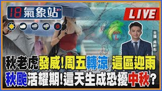 【TVBS18氣象站】秋老虎發威！周五轉涼 這區迎雨 秋颱活耀期！這天生成恐擾中秋？ ｜主播吳軒彤說氣象LIVE