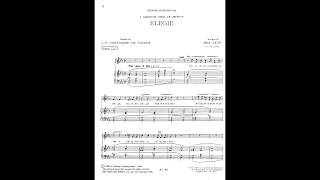 Erik Satie ~1886~ Trois Mélodies : 2. Élégie