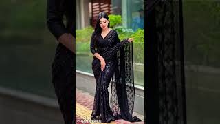 Black saree 🖤🖤