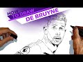 Kevin De Bruyne, Manchester City football player - How to draw