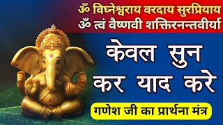 Ganesh ji Ke Prarthna Mantra || विघ्नेश्वराय वरदाय सुरप्रियाय || श्री गणेश पूजा मंत्र