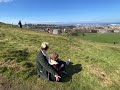 hibs fans singing sunshine on leith from arthur s seat after derby win over hearts