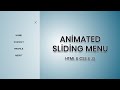 Animated Sliding Menu, How To Make a Menu | Html & CSS & JS - Web Development