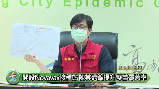 1110705高雄將開設Novavax社區接種站 陳其邁籲提升疫苗覆蓋率可降低病毒傳播及重症風險