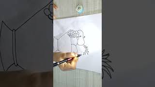 how to make  fruits basket in a easy way drawing #drawing #fruitbasket #fruitbasketdrawing #shorts