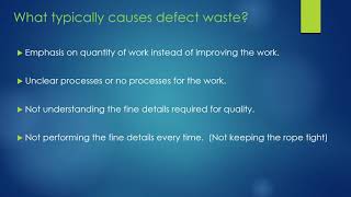 Defect Waste