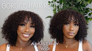 5 Mins Throw \u0026 Go Wig Install | Gorgius Hair Wig Review | No Lace, No Glue, Natural Vibes