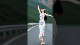 Beautiful girl magical dancing