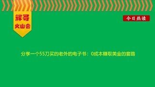 分享一个55刀买的老外的电子书：0成本赚取美金的套路