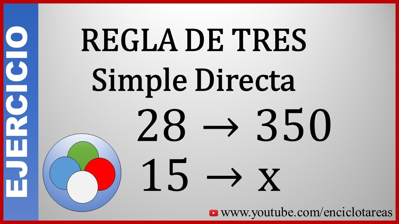 EJERCICIO RESUELTO - REGLA DE TRES SIMPLE DIRECTA - YouTube