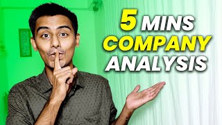 How to ANALYZE any company in just 5 MINUTES ⌛ | Hindi