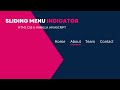 How to make animated sliding menu indicators using | Html Css vanilla javascript