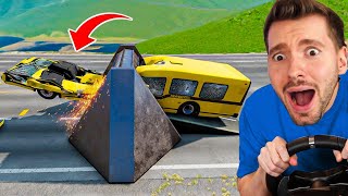 Destruindo CARROS com um TRITURADOR A 1800km/h - BeamNG Drive!