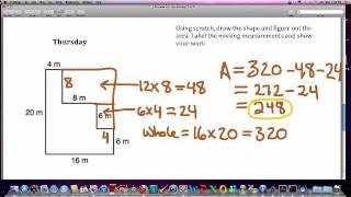 Mathematics area problem solved two ways to find and fix errors using Doceri software for the iPad
