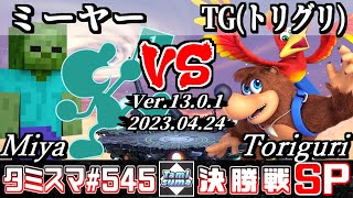 【スマブラSP】タミスマSP545 決勝戦 ミーヤー(スティーブ/ゲーム＆ウォッチ) VS TG(トリグリ)(バンジョー＆カズーイ) - オンライン大会