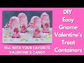 DIY Easy Gnome Valentine's Treat Container/no sew gnome/DIY gnome/Craft