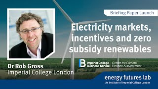 Electricity markets, incentives and zero subsidy renewables