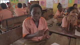 P.E. Pollard Students singing a song about Guyana's Administrative Regions