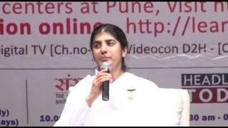 Celebrating life with Happiness- BK Shivani talk at Bal Gandharwa, Pune