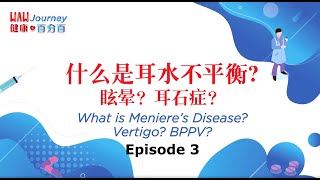 WAW Journey:  Ep 3 What is Meniere's Disease? Vertigo? BPPV? 什么是耳水不平衡？美尼尔氏综合症？耳石症？