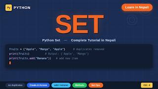Python Set in Nepali | Complete Tutorial Ep:04| Code Everest #ce_4