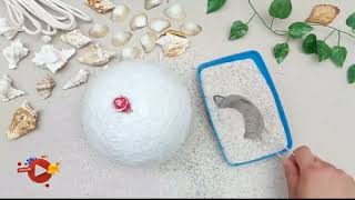 how to make flower vase from seashells and sand flower pot making / diy crafts vase from seashells