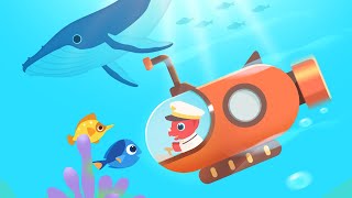 Dinosaur Submarine 🤿 -  Exploration Games For Sea Curious Children | Kids Learning |  Yateland