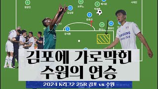 [2024 K리그2 25R] 김포에 가로막힌 수원의 연승, 9경기 3승 6무의 변성환호 | 김포 vs 수원