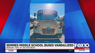 School bus vandalism in Semmes