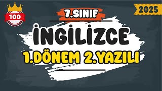 7. Sınıf İngilizce 1.Dönem 2.Yazılı #2025