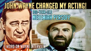 John Wayne with 102-Year-Old Nehemiah Persoff (1919-2022) Wayne! Bogart! Brando! Poitier! Exclusive!