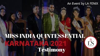 Miss India Quintessential Karnataka 2021 - Testimonials