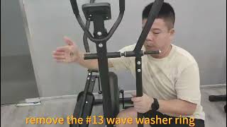 YOSUDA Elliptical- Remove the #13 wave washer ring and tighten the #94 long axis