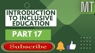 B.Ed. third sem Inclusive practices, Unit-1, Part 17... useful for TET, CTET competitive exams.(E/M)